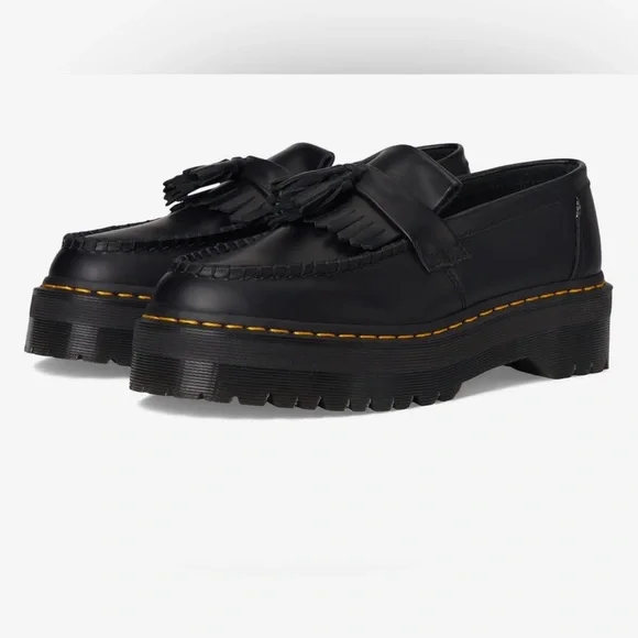 🖤🆕Dr. Martens Adrian Bex Smooth Leather Platform Tassel Loafers, Size 6🖤 - Picture 12 of 16